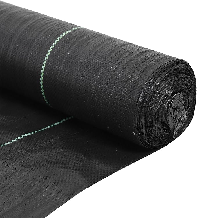 6ft x100ft Black Weed Barrier Landscape Fabric Heavy Duty 3.2OZ French Drain Fabric Ground Cover Weed Cloth for Erosion ControlOutdoor Gardening Weed Control Mat