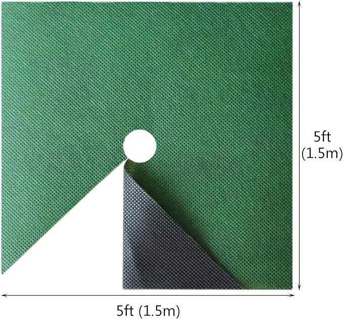 Weed Control Membrane Heavy Duty Weed Barrier Fabric Resistant Ground Cover Membrane Weed Membrane Fabric for Artificial Grass Patios Paths Flower Beds(Green1.5 * 1.5m-50pcs)