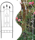 Metal Garden Trellis Climbing Clematis Plant Support Frame Large House Plant Trellis Indoor Heavy Duty Rustproof Black Iron Plant Trellis for Potted Plants SupportBlack150cm