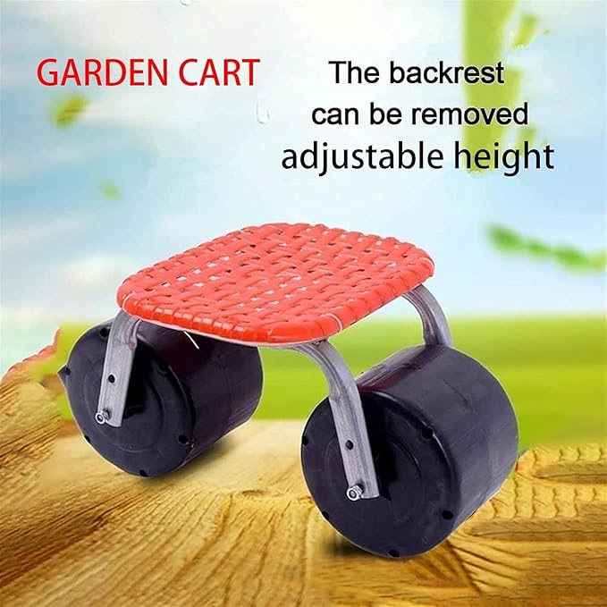 Adjustable Height Garden Rolling Work Seat Swivel Weeding Bench for Outdoor Tasks 360 Degree Swivel and Wheel Gardening Seat gaoyun-1001