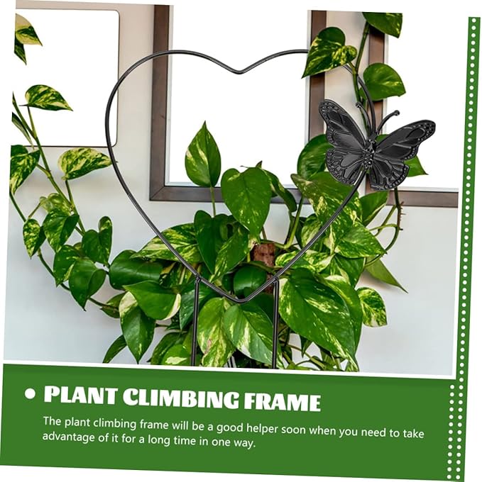 Happyyami 8 Pcs Garden Trellis Plant Climbing Frame Tomato Plant Indoor Plant Shelf Indoor Garden House Plants Indoors Live Potted Plants Climbing Holder Plant Climbing Rack Heart-Shaped