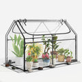 Superlele Mini Greenhouse for Outdoor 48x24x36In Portable Greenhouse with 2 Large Zipper Doors Transparent PVC Cover for Plant Protection and Winter Gardening Reinforced Frame