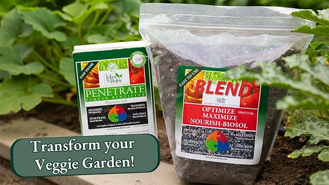 John&ampBob’s Penetrate Liquid Biotiller | Organic Clay Soil Treatment Break up Hard &amp Clay Soil Pet Safe 8oz. (1000 sq. ft.)