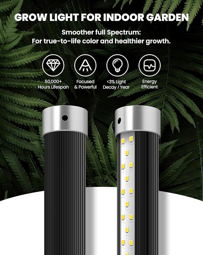 SJZX Grow Light for Indoor Plants 160 LEDs Full Spectrum Plant Light Stand with Timer 50W 150° Wide Coverage &amp High PPFD Grow Light 5ft Vertical Indoor Plant Light for Tall Plant Flower Vegetab