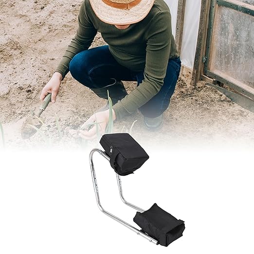 ANGGREK Labor Saving Knee Seat for Gardening Kneeling Bench with Stainless Steel Material Ankle Support and Knee Easy Planting and Weed Plucking Lightweight and Space Saving