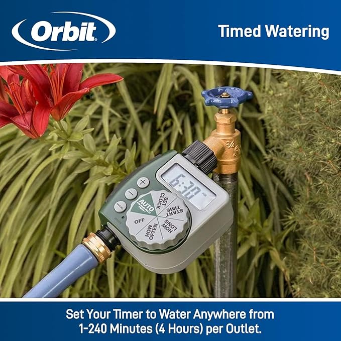 3-Pack Orbit 62061Z 1-Outlet Programmable Hose Faucet Timer - Convenient and Programmable Watering Control