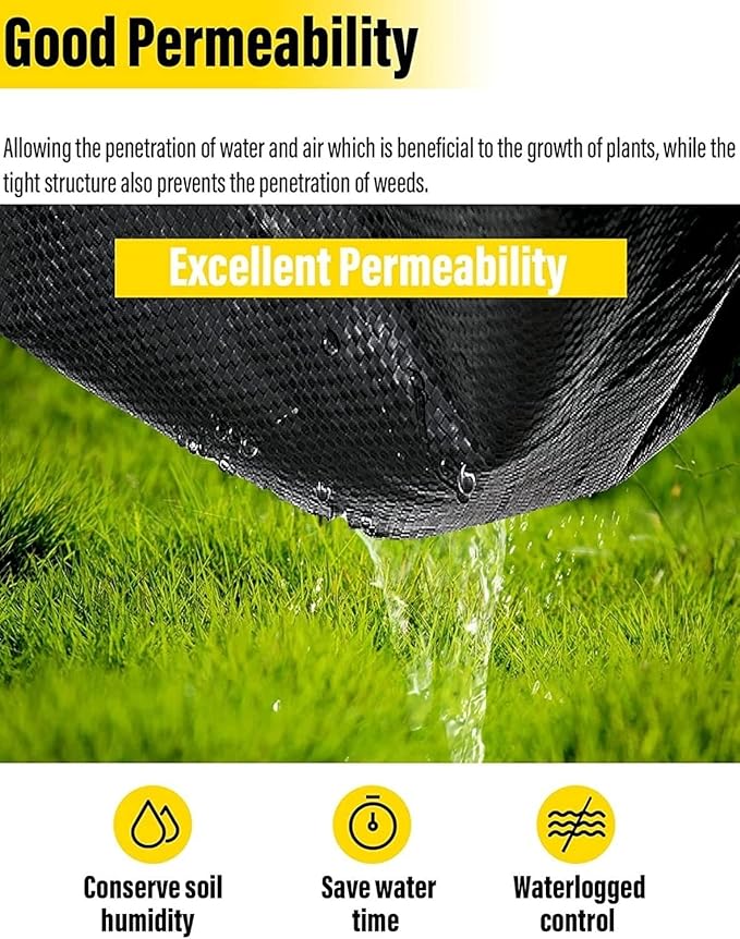 Premium Weed Barrier Fabric - Heavy Duty Ground Cover for Gardens 60cm/100cm/120cm Wide 10m-200m Long1pcs(1mx140m)