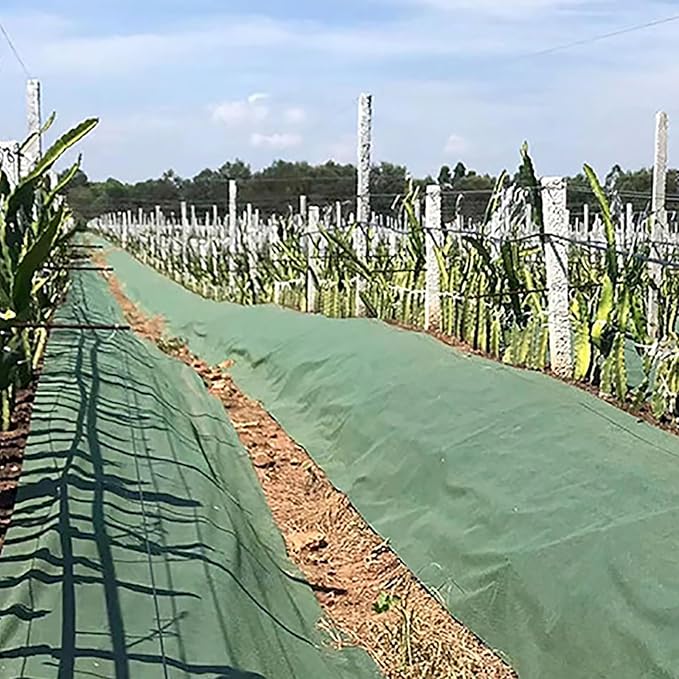 Weed Control Fabric UV Resistant Garden Weed Membrane Weed Barrier Ground Sheet Cover Weed Barrier Mat Ideal for Use in Patios Garden Flower Beds Landscaping(1.2 * 50m)