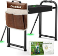 Heavy Duty Garden Kneeler &amp Seat with Support Legs 400lbs Capacity Foldable Gardening Stool Extra Thick Pad &amp Large Tool Organizer Bag Ergonomic for Seniors - Dark Black