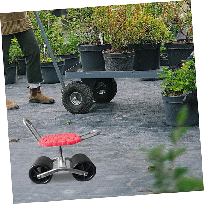 2pcs Rolling Garden Stool Wheels Material for Easy Weeding Outdoor Activities Stable and Portable Garden Seat Wheels for Camping Fishing and More