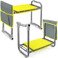 Folding Garden Stool and Kneeler Heavy Duty Garden Kneeler and Seat Kneeling Device for Gardening Gardeners and Seniors (Grey)