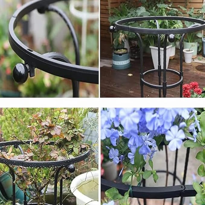 Umbrella Obelisk Garden Trellis Garden Trellis for Climbing Plants Outdoor Tall Plant Support for Climbing Vines and Flowers StandsBlack48 * 100 cm/18.8 * 39.3 in