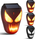 Solar Coyote Deterrent Predator Lights - Nocturnal Animal Repeller with Flame LED Flashing Lights for Chicken Coop Yard &amp Garden Protection Against Raccoons Foxes Deer Skunks Hawks 4 PCS