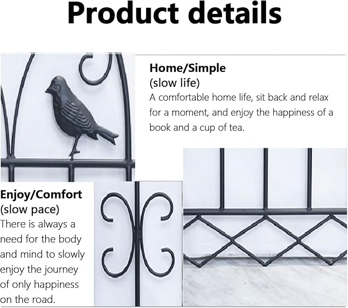 Garden Iron Rose Fence Gardening Post Rose Vine Ivy Clematis Gardening Post Easy to Assemble Height Adjustable Climbing Plant Garden Trellis 220cm*50cm White