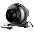 iPower 4 Inch Inline Duct Fan 195 CFM Ventilation Fan Exhaust HVAC Vent Blower for Hydroponics Grow Tents Black