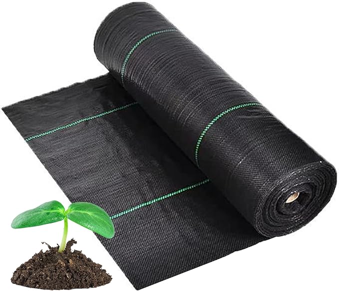 Garden Weed Barrier Fabric 0.6×10m Heavy Duty Weed Barrier Degradable Breathable Landscaping Fabric Foldable Portable Weeding Control Cloth