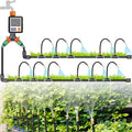 360° Bendable Drip Irrigation Kit Bendable Drip Garden Watering System Automatic Irrigation Equipment Set High Pressure Resistance Smart Timer for Greenhouse Flower Beds Lawn 20m