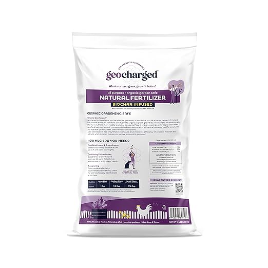 Organic Fertilizer Biochar Activated with Chicken Manure Indoor Outdoor Plant Food Kid and Pet Safe No Odor for Soil Flowers Potted Plants Raised Beds Vegetable Garden Compost 10 lb