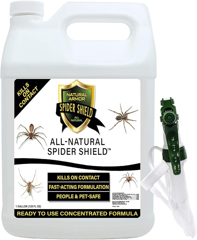 Spider Killer &amp Repellent Spray - Powerful Peppermint Formulation Kills &amp Repels All Types of Spiders and Works Better Than Ultrasonic Gimmicks - 128 fl oz Gallon Ready to Use