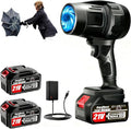 Cordless Leaf Blower with 2 x 4.0Ah Battery and Charger 600000 RPM Turbo Air Jet Blower Lightweight Handheld Blower with Adjustable Speed for Patio Cleaning Lawn Care Car Blowing Leaves and Dust