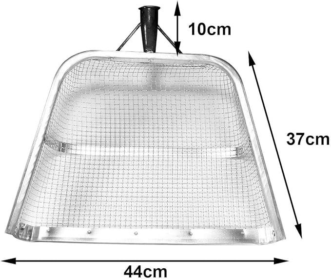 Garden Sieve Soil SpadeSoil Sifter Gardening Lawn Filter Sieve Riddle Sieve Tool Agricultural Filter for Bonsai Compost Dirt 37x44cm Mesh 0.4cm