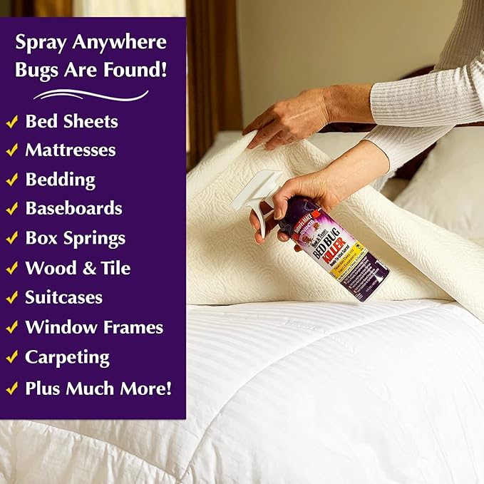 Nature’s MACE Bed Bug Killer 32 oz Kill BedBugs Treatment Mites Eggs Easy Do-It-Yourself Professional Bed Bug Spray At-Home Solution Mattress Non-Toxic Child &amp Pet Safe Stain &amp Odor