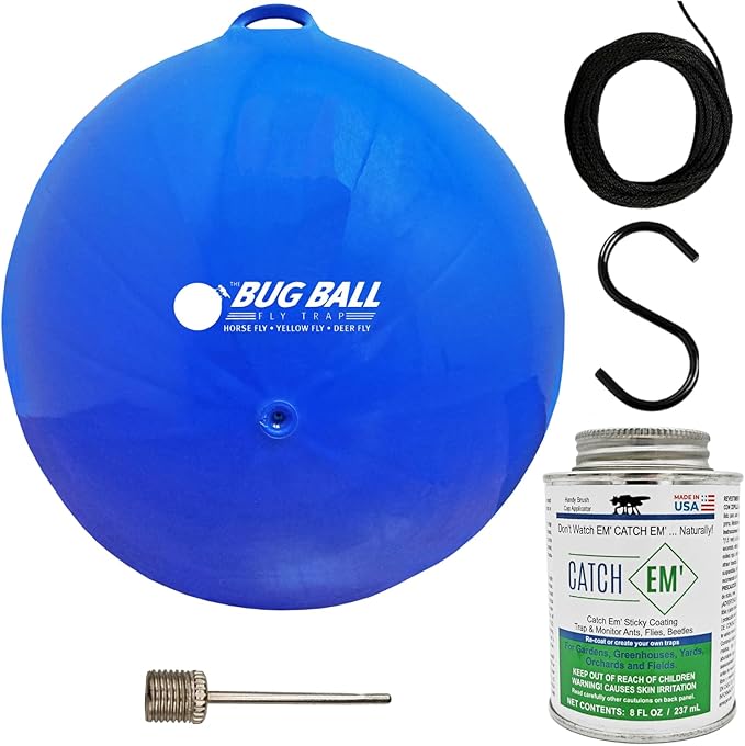 Bug Ball Deer Fly Ball Starter Complete Kit - Biting Fly and Insect Trap Pack of 2