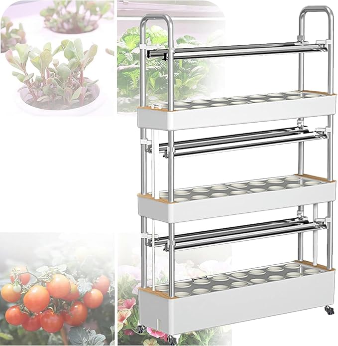 Hydroponic Tower Growing SytemGarden Hydroponic Growing System Vertical TowerIndoor Gardening System48/64 /90/120 Planting Spacesfor Planting Leafy VegetablesStem Vegetables (90hole)-//
