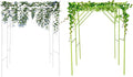 Grape Vine Trellis 6.56x4.92x6.56ft Heavy Duty Garden Trellis for Climbing Plants Large Steel Plant Support with ABS Base for Tomatoes Cucumbers Outdoor (Green+White)