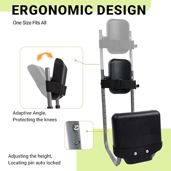 Knee Seat for Gardening with Straps – Ergonomic Garden Kneeler and Seat with Knee Pads &amp Joint Support Gardening Workseat for Seniors Yard &amp Farm Work