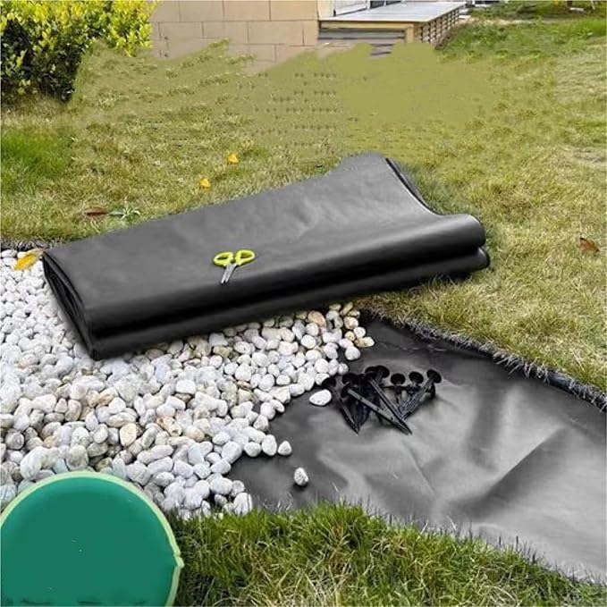 Geotextile Geotextile Base Cloth Courtyard Grass Proof Cloth Garden Flower Bed Industrial Weed Barrier(100CMX1000CM)