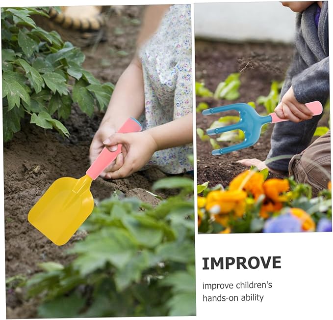 BESPORTBLE 1set Boys and Girls Gardening Tools Set Apron Gloves Rake Shovel Watering Can and Tote Bag Garden Tool Kit for Outdoor Fun and Learning