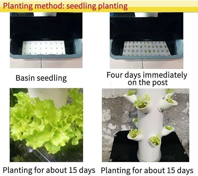 45 Hole Hydroponic Grow for Indoor hydroponic Growing of Fruits and Vegetables - Aeroponic Tower Adapter - 1 Piece (A)