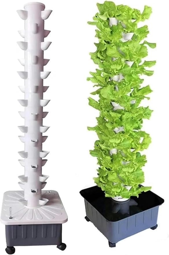 45 Holes Hydroponics Growing System Indoor Grow System Vertical Grow Tower Soilless Cultivation Growing System-1PC