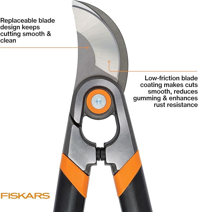 Fiskars Forged Lopper Heavy-Duty Branch Cutter Gardening Tool with Replaceable Blade 30 Black/Orange