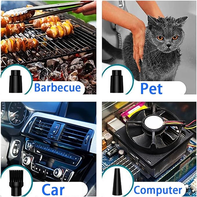 Electric Dust Collector Portable Dust Blower Multifunctional Dust Collector Dual Use Car and Home Daily Household Wireless
