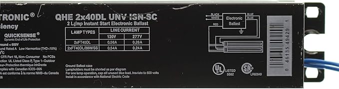Sylvania 49429 - QHE2X40DL/UNVISN-SC T8 Fluorescent Ballast