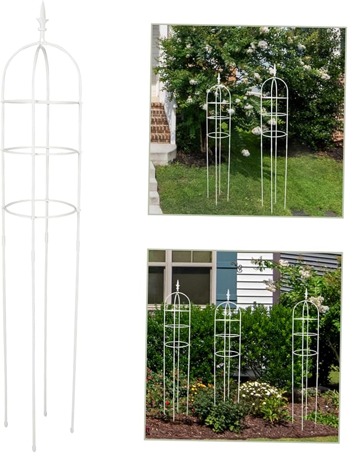 Hemoton Metal Pergola Garden Trellis Small Plant Climbing Frame for Wisteria Indoor Outdoor Climbing Support