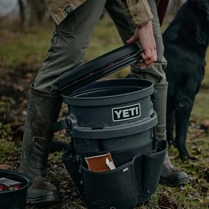 YETI 5 Gallon LoadOut Bucket 360-Degree Swivel Seat Heavy Duty Foam Cushion for Dove/Duck Hunting Fishing Baseball Gardening and Camping Tan