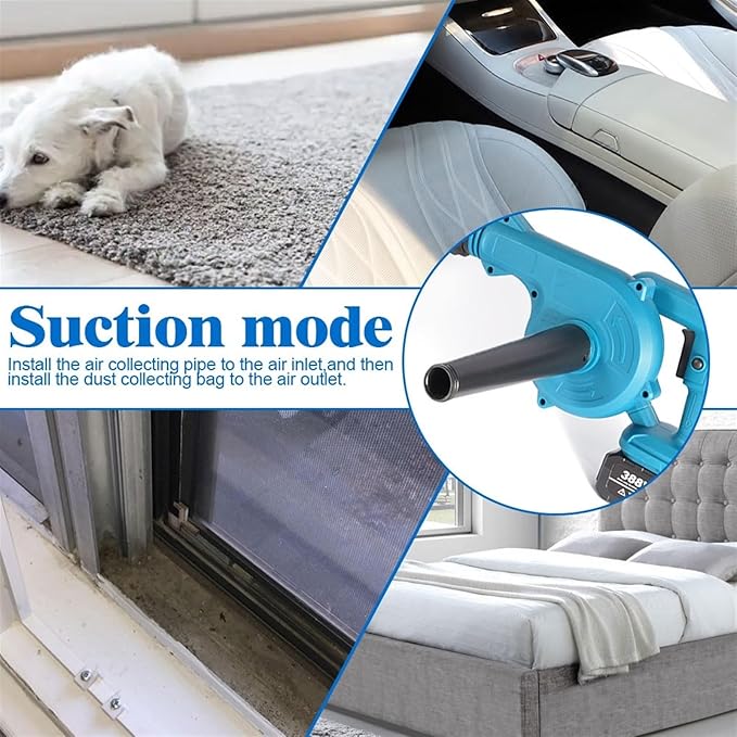 Cordless Electric Air Blower 2 in 1 Air Blower&ampSuction Handheld Leaf Computer Dust Collector Cleaner