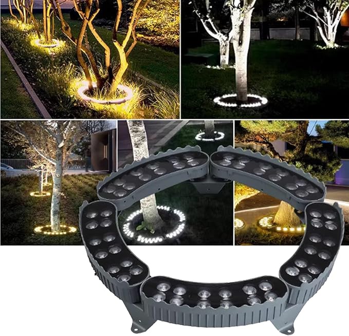 Tree Hugging Lights - Tree Surrounding Lights AC220V LED Ring Tree Spotlights IP65 Waterproof Outdoor Waterproof Pillar Lights Garden Courtyard Colored Landscape Lamp(B-Purple4PCS(48W))
