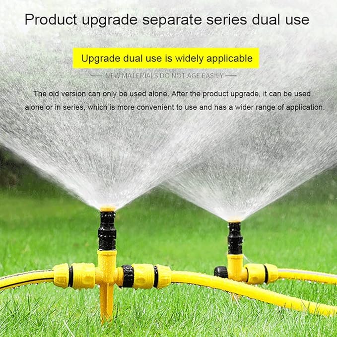 360° Rotation Auto Irrigation System Garden Lawn Sprinkler Patio 90°/180°/360° Adjustable at Will for Outdoor Grass Garden Yard Lawns (5 PCS)