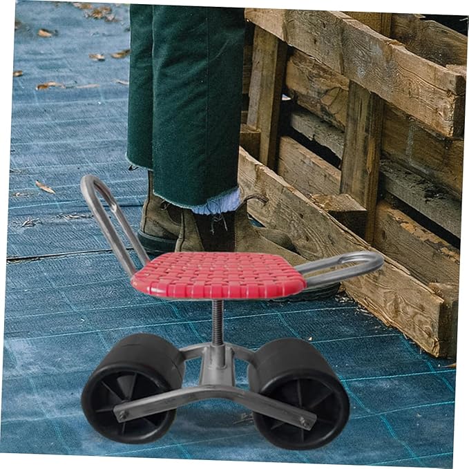 2pcs Garden Stool Wheels for Weeding Portable Garden Seat Accessory Lightweight Rolling Stool Wheels for Gardening Space-Saving Design for