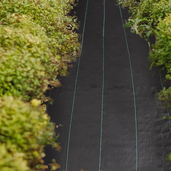 Vegetable Field Black pp Weeds Control Cloth Landscape Fabric Ground Cover Gardening Weeds Barrier Cloth Permeable Greenhouse Greenhouse Laminated Sheet Weeds Control Cloth(3 * 50FT)