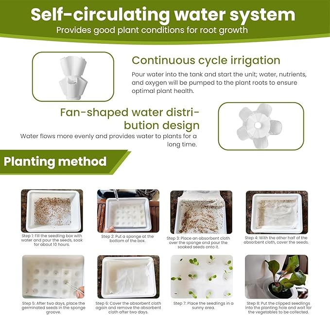 Aeroponic Tower Garden System Tower Garden Growing System Vertical Farming Tower with Pump Soilless Cultivation Growing System(140cm/55in)