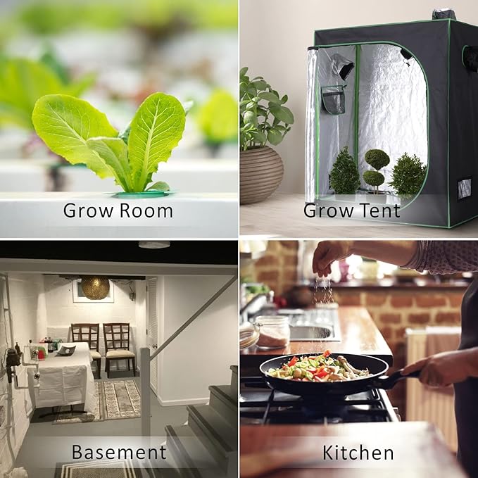 Toolazy 6 Inch Inline Duct Fan with Smart Controller 405 CFM Quiet EC Motor Ventilation Fan with Temperature Humidity Sensor Exhaust Fan for Grow Tent Hydroponics HVAC Indoor Gardening