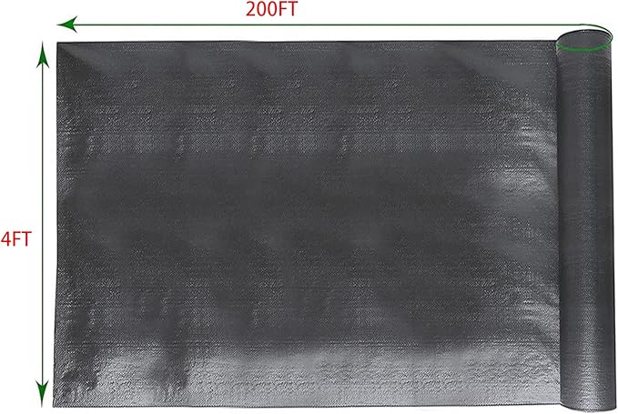 4FT x 200FT Weed Barrier 3.2oz Landscape Fabric Soft for Long Term Use Heavy-Duty Weed Blocker Fabric for Plantations
