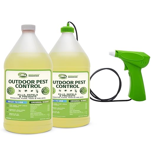 Mosquito Magician Handheld Battery Operated Mosquito Sprayer - User-Friendly - Ideal for Yards Lawns Patios - with 2 Gallon Ready to Use Liquid Spray Solution - Kills Mosquitoes Fleas Fire Ants