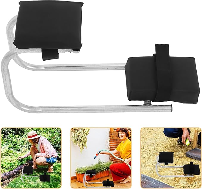 HANABASS Wearable Garden Kneeler Seat with Thick Foam Knee Pad 15.2x25x48cm Natural Color Portable Gardening Stool for Yard Work and Camping
