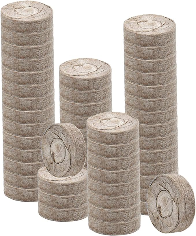 Peat Pellets for Seedlings 50PCS 2 inch Seed Starter Pods Compressed Peat Moss for Plants Breathable Seed Starter Pellets for Garden Herbs Flowers Vegetables